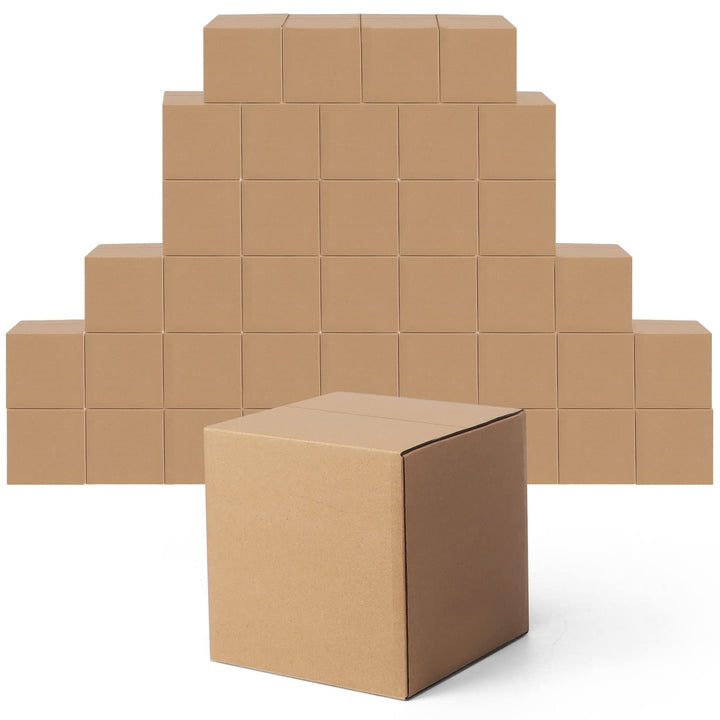 EYMPEU 40 Stück 15,3x15,3x15,3cm Braune Versandkarton, Kartons für kleine Gegenstände, Spielzeug, Sc