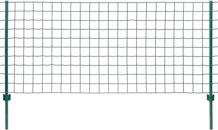 HOMIUSE Metallzaun Stahl 20x0,8 m Grün Gartenzaun Metall Zaun für Hunde Drahtgitter Gartenzaun Sicht