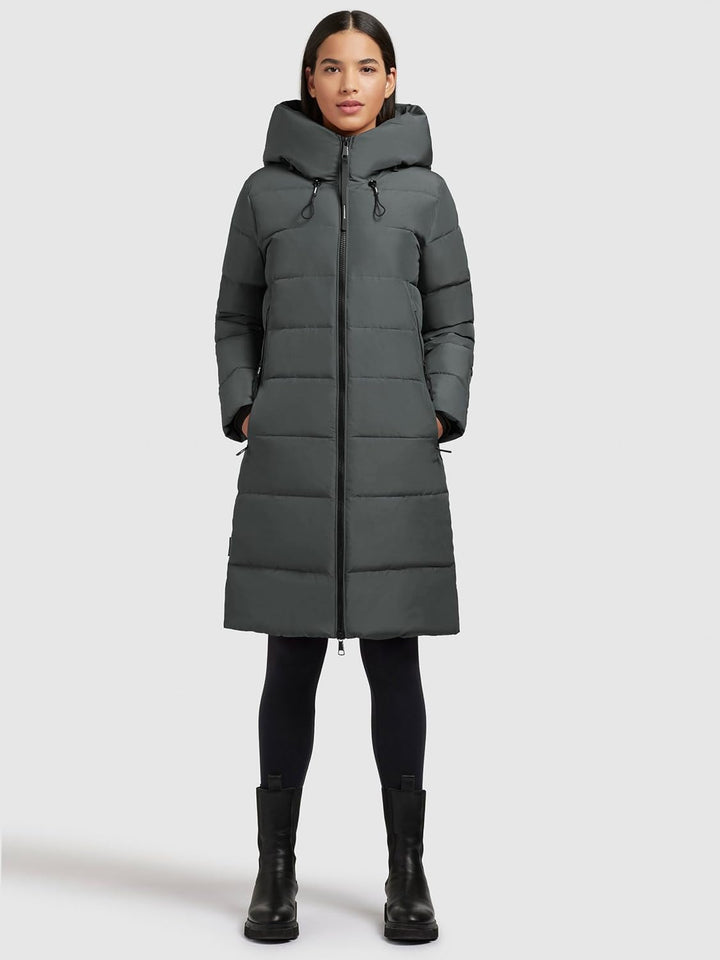 khujo - Damen - Wintermantel - Jilias 5 Steppmantel Winterjacke, SPA-GREY