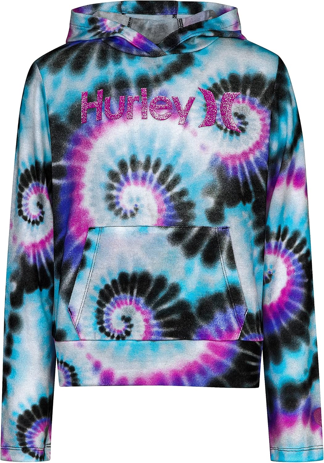 Hurley Mädchen Hrlg Soft Hacci Pullover Sweatshirt 10 Jahre Schwarz, 10 Jahre Schwarz