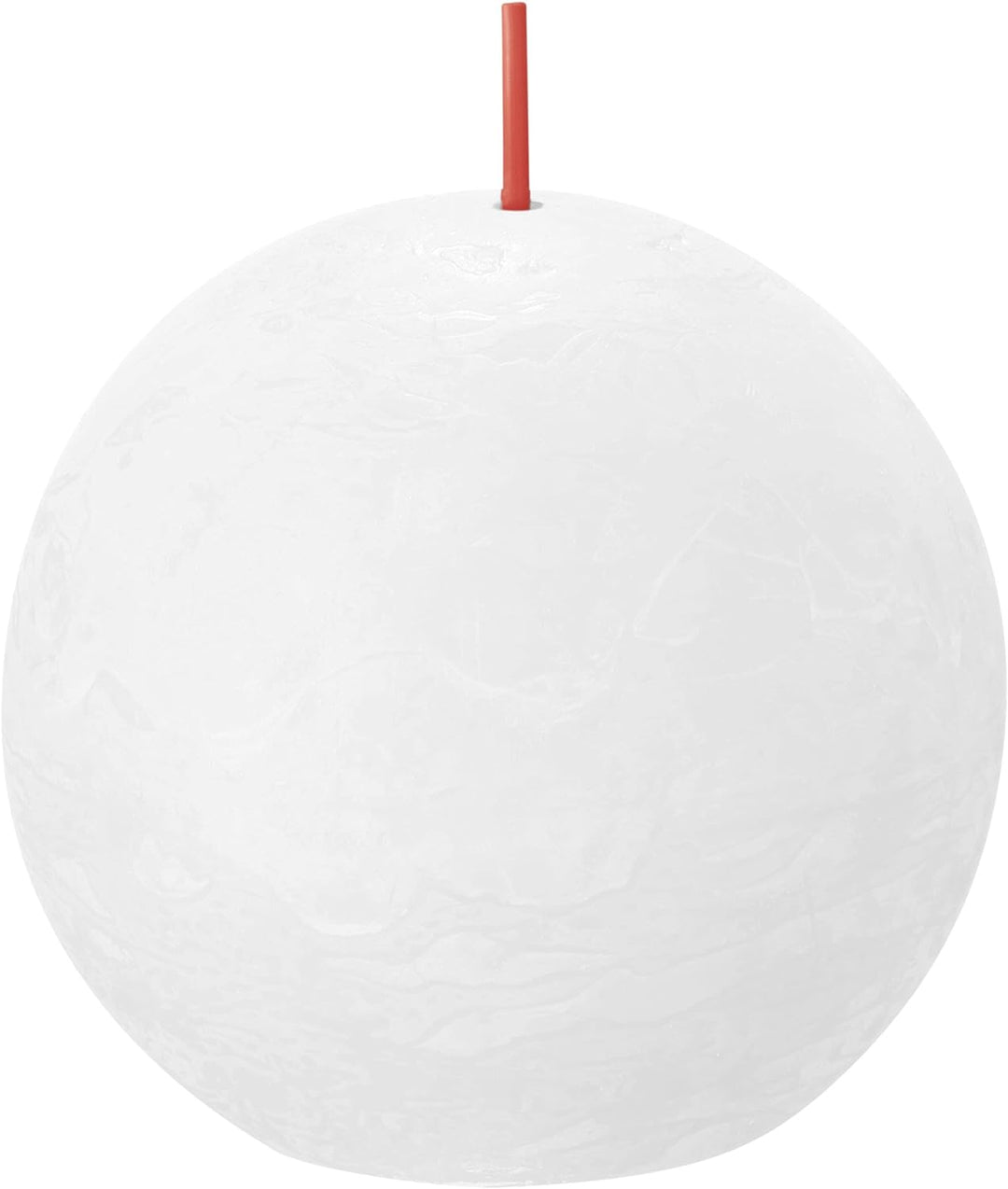 Bolsius Rustik Kugelkerze - Weiss - 6 Stück - Ø 7.6 cm - Dekorative Kerze - Länge Brenndauer 25 Stun