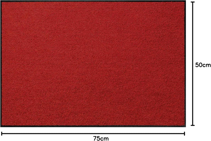 Erwin Müller Fussmatte Mainz, Schmutzfangmatte, Sauberlaufmatte Uni rot Grösse 50x75 cm - rutschfest