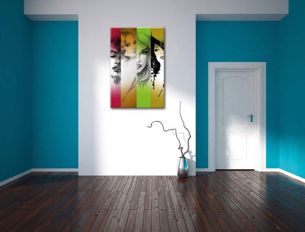 Pixxprint die vielen Geischter der Frau als Leinwandbild/Grösse: 100x70 cm/Wandbild/Kunstdruck/ferti