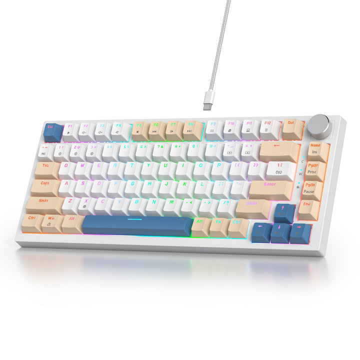 SOLIDEE Verkabelte Mechanische Gaming Tastatur 75 Prozent,hot-swap-fähige Mechanische Tastatur mit G