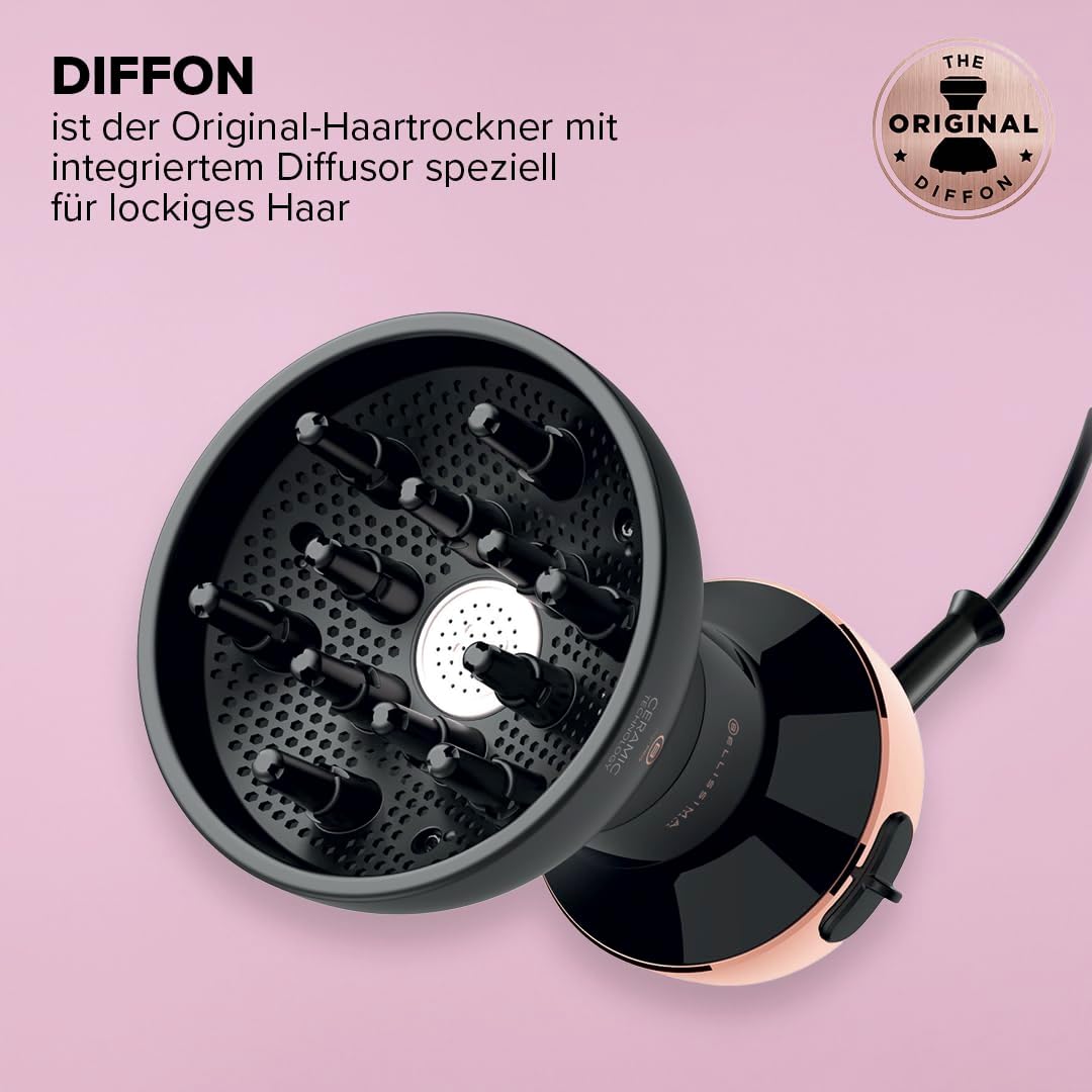 BELLISSIMA My Pro Diffon Ceramic DF1 3000, Heissluftdiffusor für lockiges Haar, Keramiktechnologie,