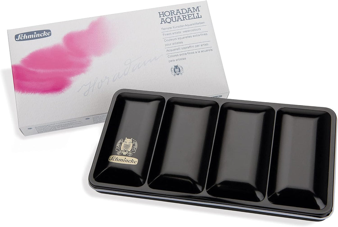 Schmincke – HORADAM AQUARELL Farbkasten, 18 x 5 ml Tuben, 74118097, Metallkasten, Malset, feinste Pr