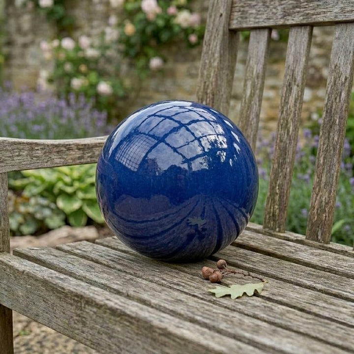 Teramico Dekokugel Gartenkugel glasiert -Blau, Grün, Anthrazit, Türkis, Aqua- sehr hochwertig frostf