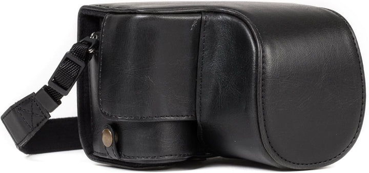 MegaGear Sony Alpha A6500 (16-50 mm) Ever Ready Leder Kamera-Case mit Trageriemen und Batteriezugang