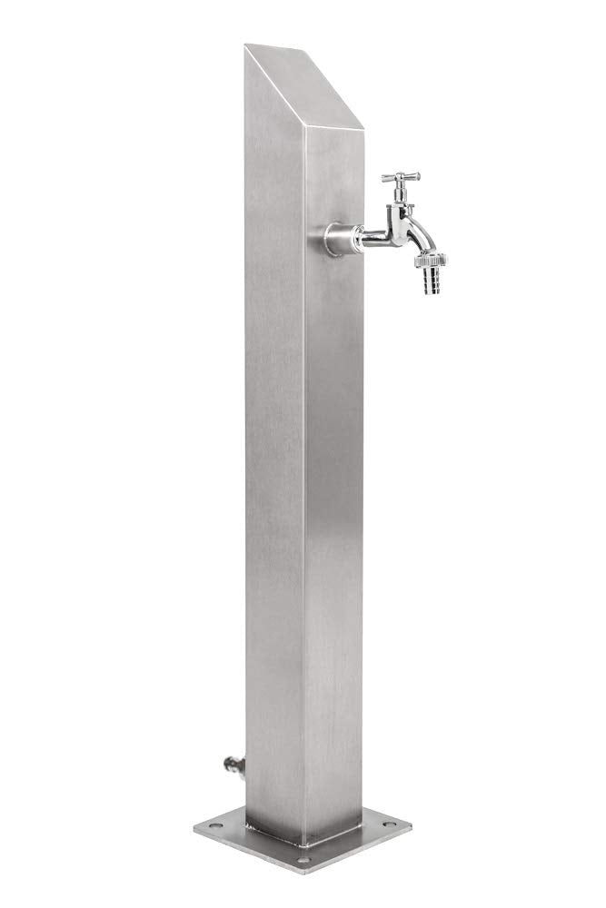 KTC Tec Wassersäule SQS 1030 mm Edelstahl V2A Bewässerung Zapfstelle Zapfsäule Gartenschlauch Spende