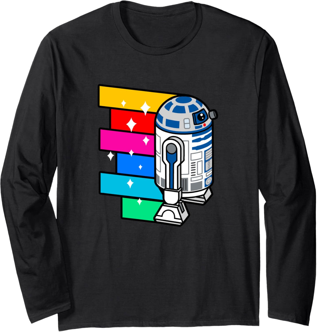 Star Wars R2-D2 Rainbow Roll Cartoon Langarmshirt