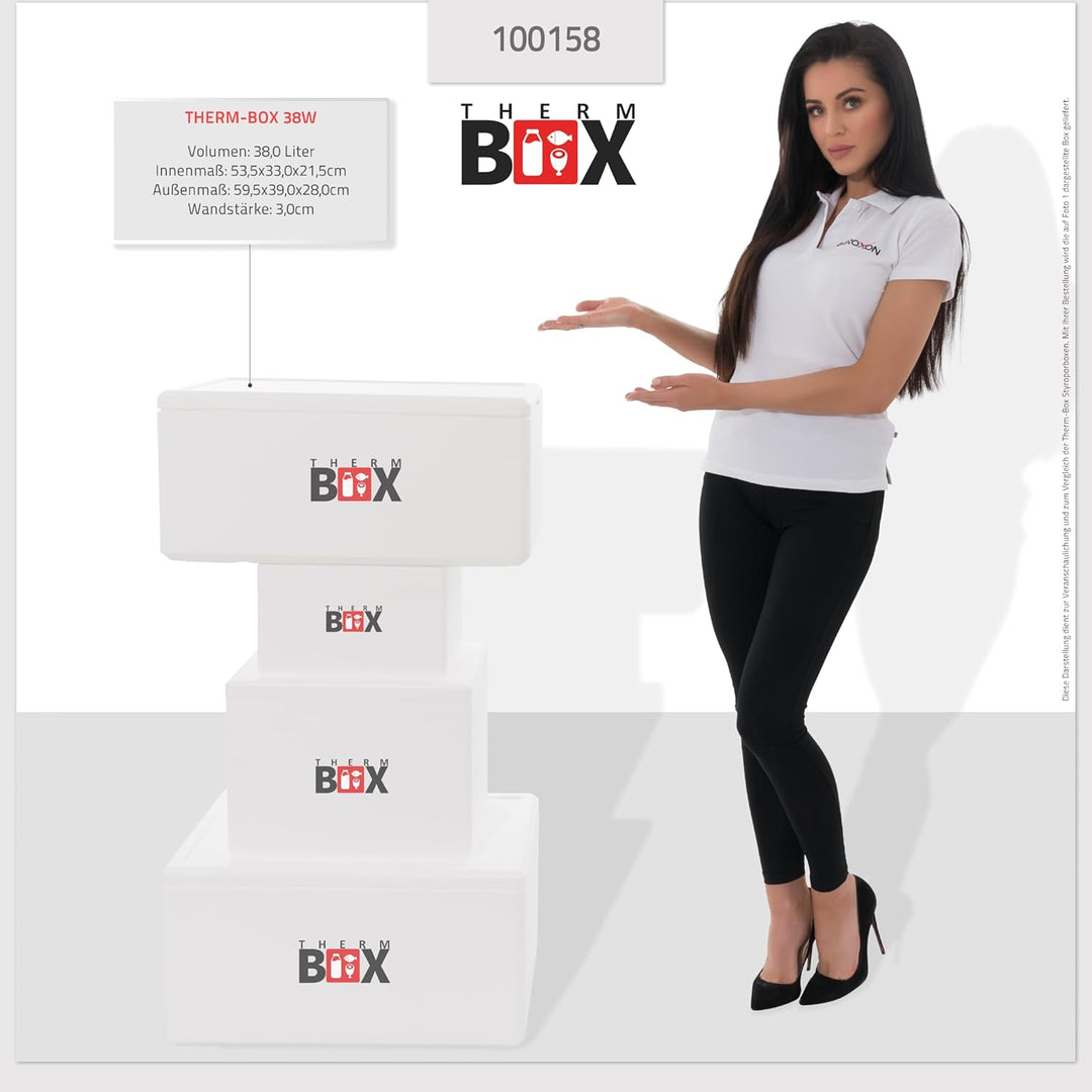 THERM BOX Styroporbox 24L bis 45L Verschiedene Grössen Isolierbox Thermobox Kühlbox Warmhaltebox Wie