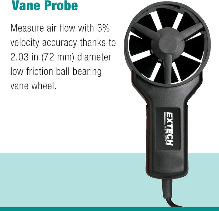 EXTECH CFM/CMM Mini-Thermo-Anemometer, 1 Stück, AN100