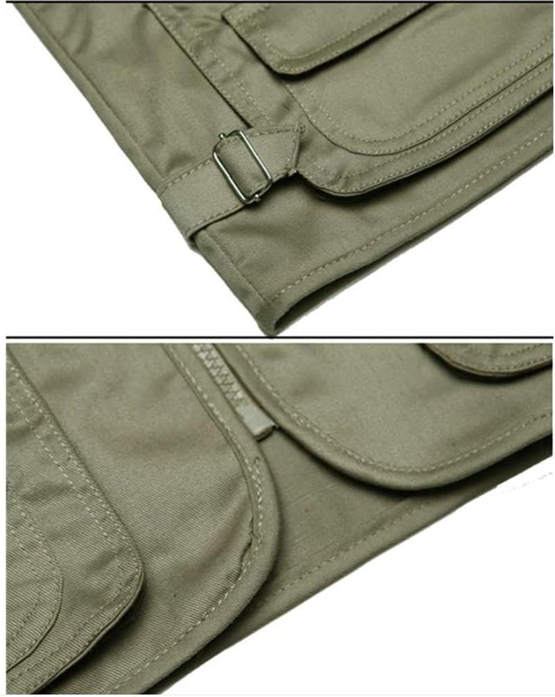 Herren Outdoor Ärmellos Weste Freizeit Angler Camping Wandern Weste mit Vielen Praktischen Taschen X