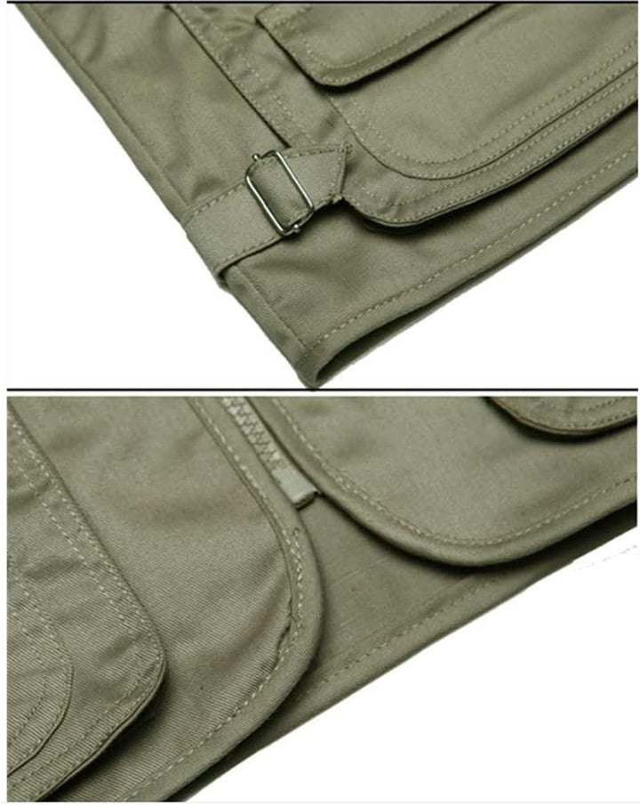 Herren Outdoor Ärmellos Weste Freizeit Angler Camping Wandern Weste mit Vielen Praktischen Taschen X