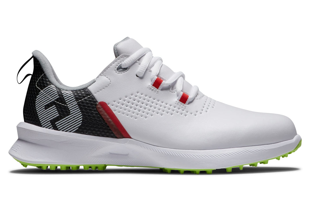 Footjoy Unisex Kinder Fj Fuel JuniorGolfschuh 2 Little Kid Weiss Schwarz Limette, 2 Little Kid Weiss