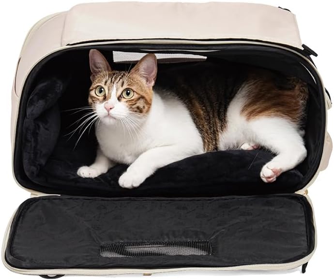 FikaGO 3-in-1 Reise-Tragetasche für Hunde und Katzen Truffle Plus – Rucksack, Schultertasche & Handg