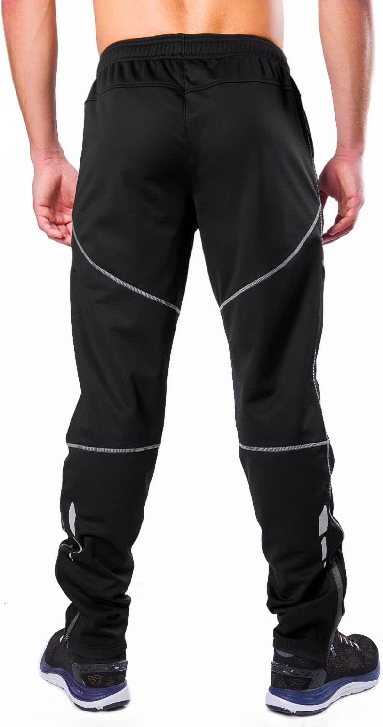 baleaf Herren Fahrradhose Thermo Fleece Radhose Wasserdicht Winddicht Softshellhose Warm Wanderhose
