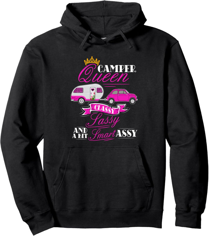 Queen Of The Camper Camper Queen Shirt Geschenke Wohnmobil Camping Pullover Hoodie