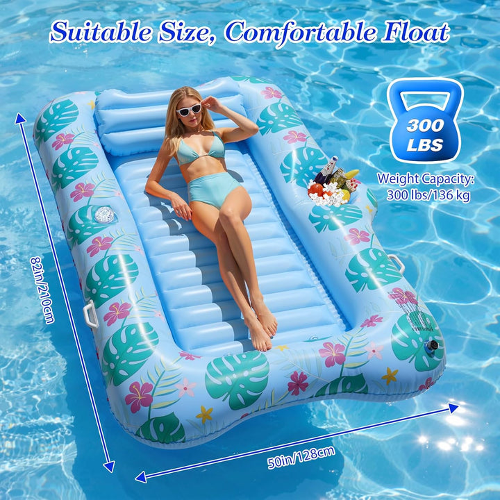 MoKo Tanning Pool Luftmatratze | Tannng Bed mit Getränkehalter, Loungesessel, Bräunungspool, Gross S