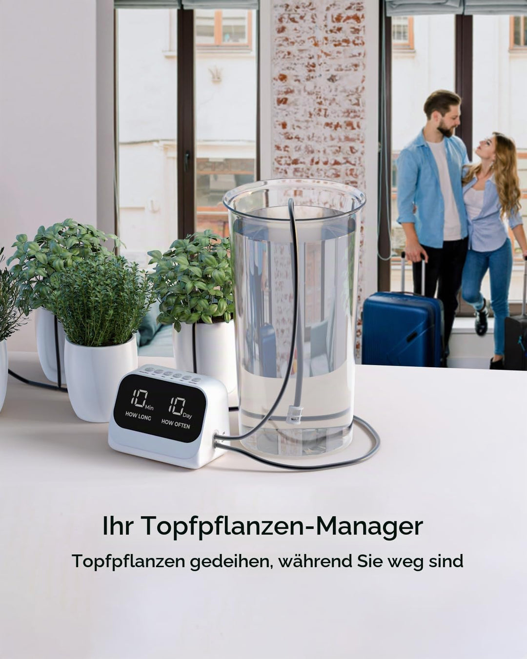 Automatisches Pflanzenbewässerungssystem, selbstbewässerndes Pflanzensystem, automatisches Tropfbewä