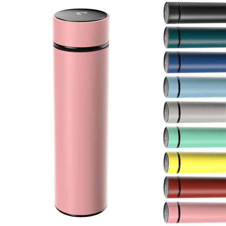 Homealexa 500ml Thermosflasche, Vakuum Isolierbecher Trinkflasche aus 304 Edelstahl, LED-Touchscreen