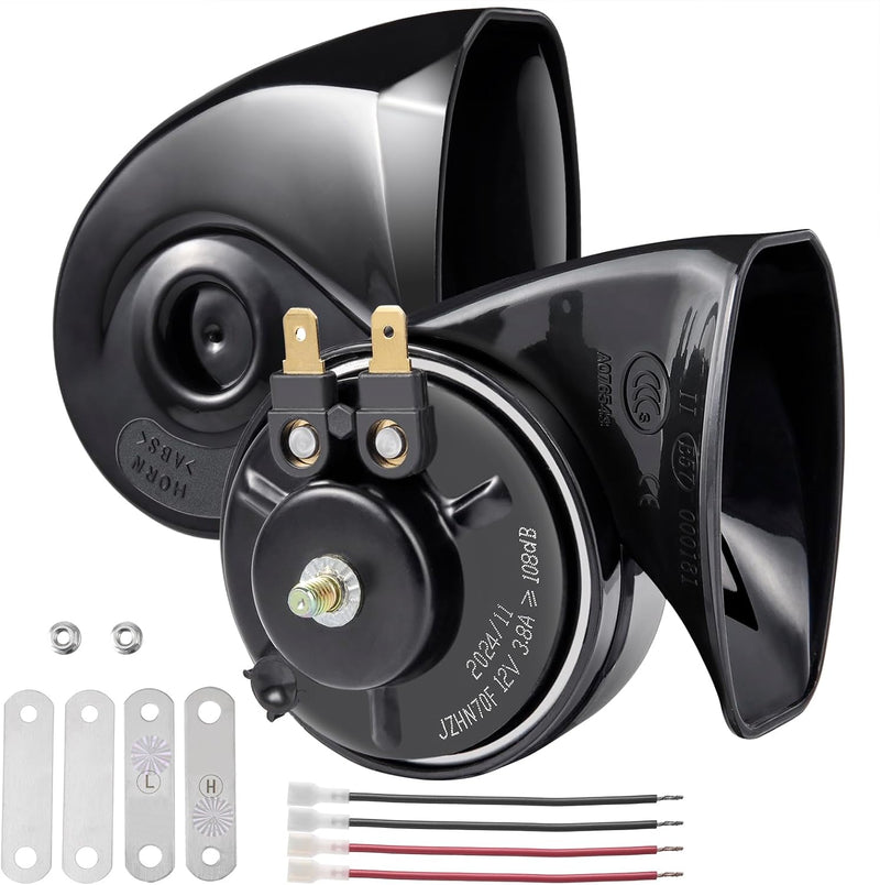 Rupse Hupe Autohupe Laut 120dB Horn Signalhorn für 12v Pkw Lkw Wohnmobile Motorräder Schiffe E-Bikes