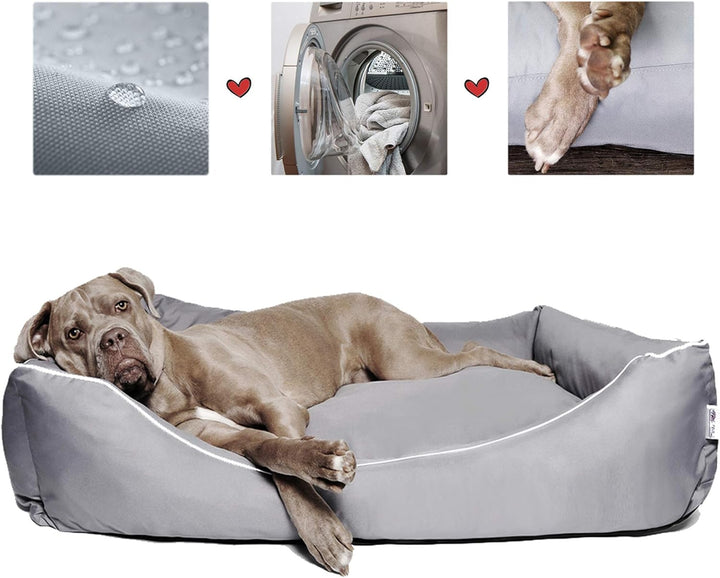 Tante Hilde Hundebett Wangerooge Set inkl. Kuscheldecke, Hundekorb, Hundekissen, Waschbar, Robust, G