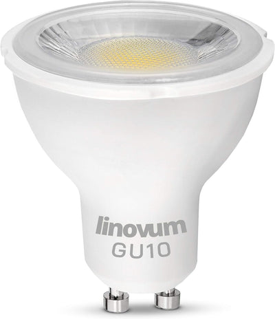 linovum 10er Set Leuchtmittel LED GU10 neutralweiss 6 Watt 42° Abstrahlwinkel - ersetzt 60 Watt - LE