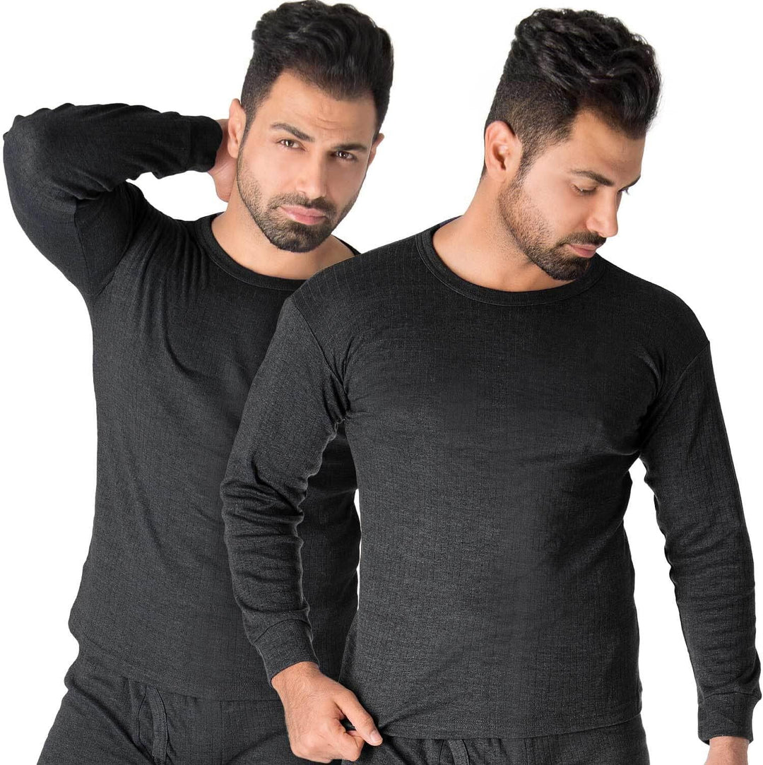 Black Snake® Thermounterhemd Thermounterwäsche Sport Unterhemden Herren 2 Stück Langarm XL Anthrazit