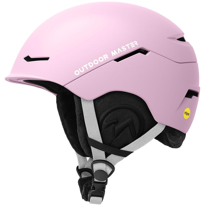 OutdoorMaster ELK MIPS Skihelm - Schneesporthelm Snowboardhelm für Männer Frauen & Jugend Mattes Ros