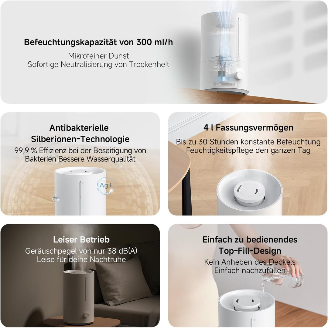 Xiaomi Humidifier 2 Lite Nawilżacz, Biały, 4 l