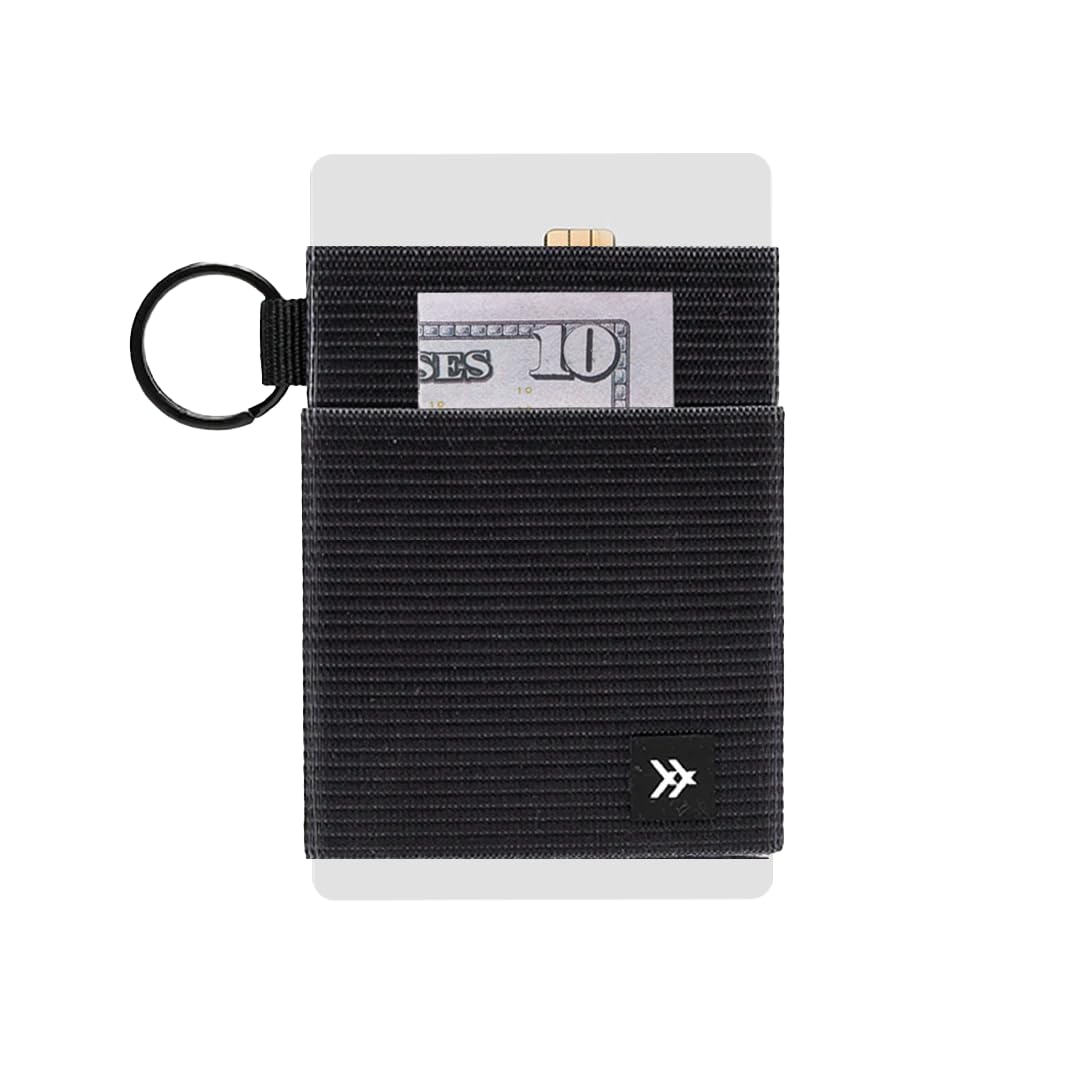 Thread Wallets - Slim Minimalist Wallet - Front Pocket Credit Card Holder Einheitsgrösse Schwarz, Ei