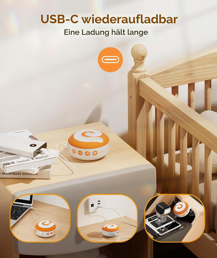 Dreamegg White Noise Machine Baby - D11 Einschlafhilfe Baby Weisses Rauschen Sound Machine mit 11 Mu