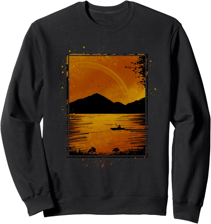 Kajak Sonnenuntergang Kajak Geschenk Sweatshirt