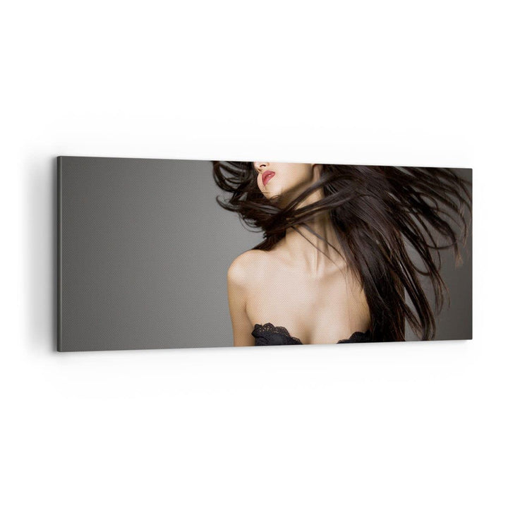 Panorama Bilder auf Leinwand 100x40cm Leinwandbild Schönheit Mode Modell posieren Gross Wanddeko Bil