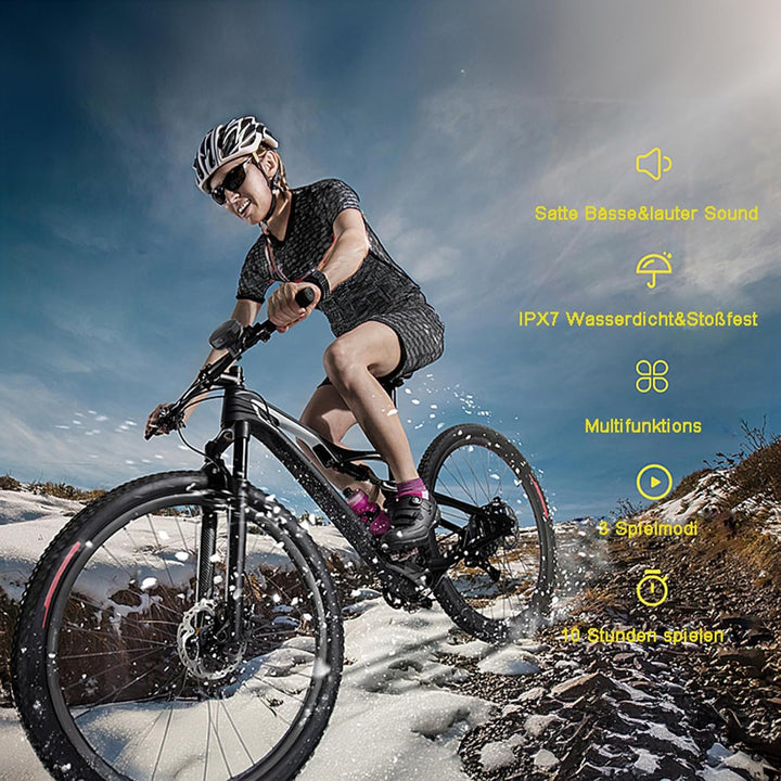 Bluetooth-Lautsprecher, Fahrrad-Lautsprecher, kabellos, tragbar, für den Aussenbereich, wasserdicht,