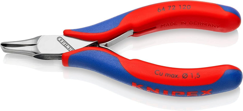 Knipex Elektronik-Vornschneider mit Mehrkomponenten-Hüllen 120 mm 64 72 120 Minischneide mit Facette