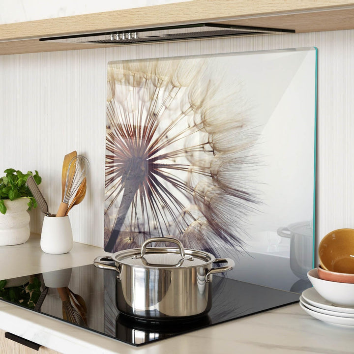 Glasschneidebrett 60x52 cm Antibakteriell Dünn Glasplatte für die Küche Rutschfest Silikonfüsse Deko