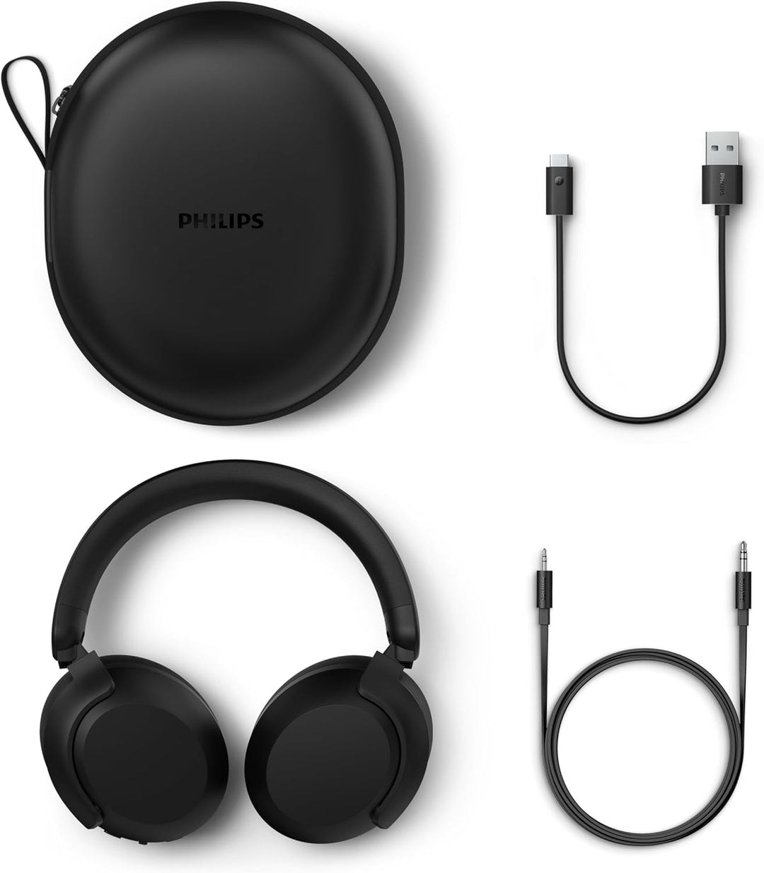 Philips TAH8000EBK/00 kabellose ohraufliegende Bluetooth-Kopfhörer – Geräuschunterdrückung, 70 Stund