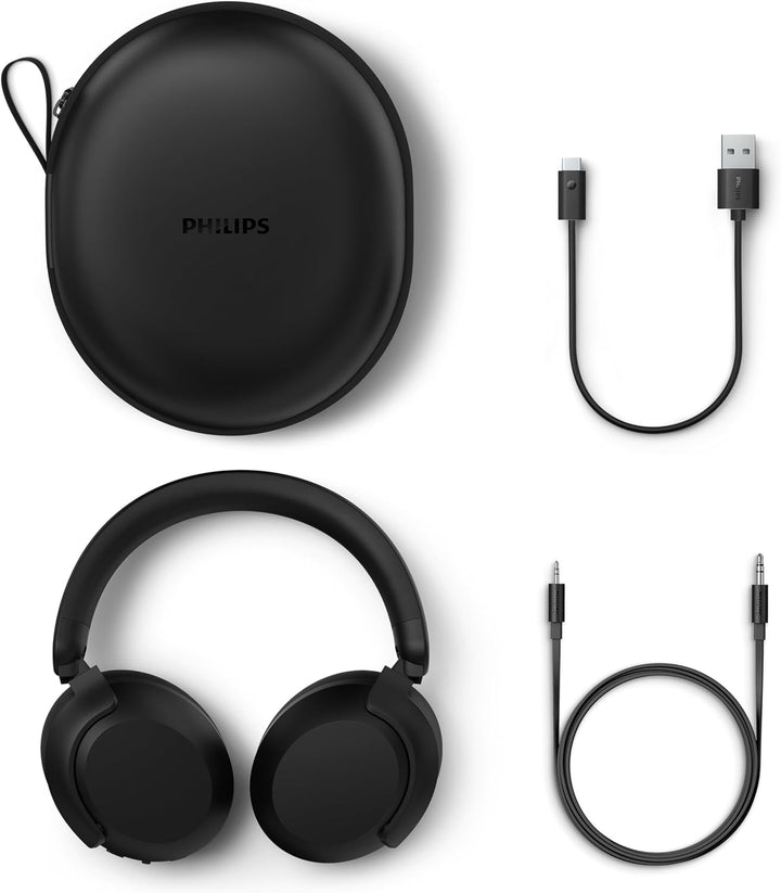 Philips TAH8000EBK/00 kabellose ohraufliegende Bluetooth-Kopfhörer – Geräuschunterdrückung, 70 Stund