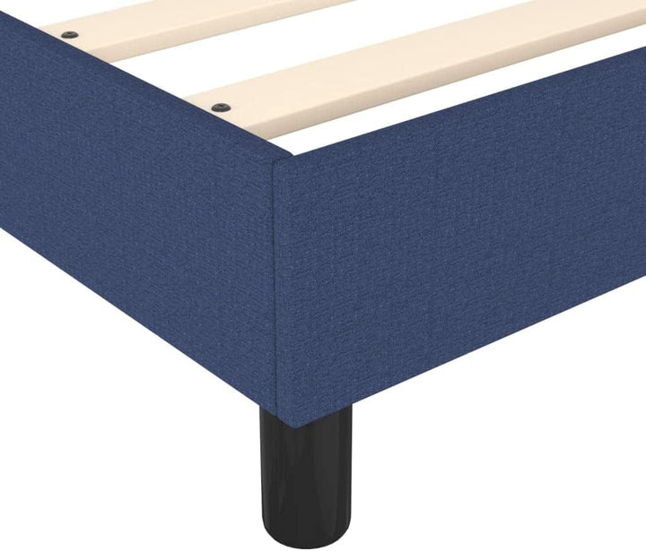 vidaXL Boxspringbettgestell Blau 90x200 cm Stoff 35 cm/ 90 x 200 cm Blau, 35 cm/ 90 x 200 cm Blau