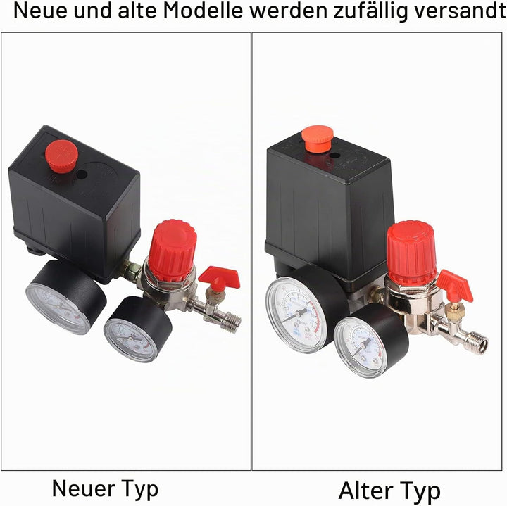 Luftkompressor, Druckschalter, Druckschalter, Luftkompressor mit Reglern Manometer (Manometer aus Ku