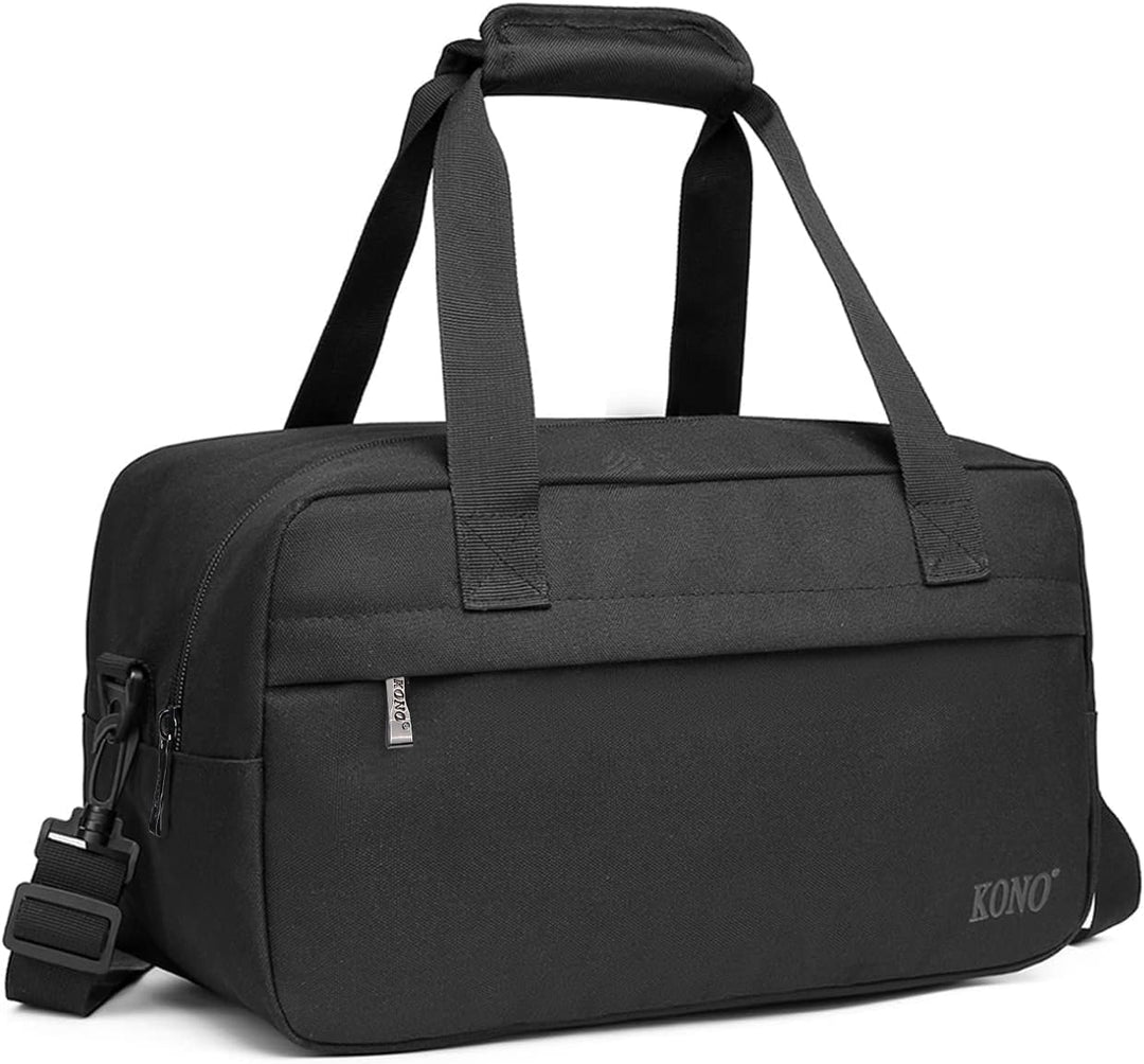 Kono Reisetasche Weekender Tasche Ryanair Handgepäck Unisex Gym Wochenendtasche L(55x35x25cm) Schwar