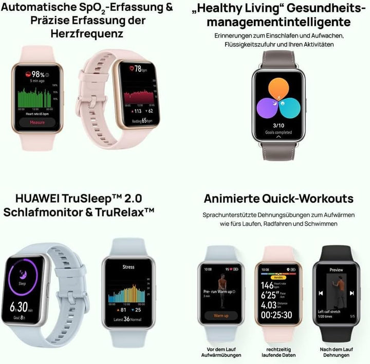 HUAWEI Watch FIT 2 Smartwatch, 1,74 Zoll FullView-Display, Blautooth-Anrufe, Gesundheitsmanagement,