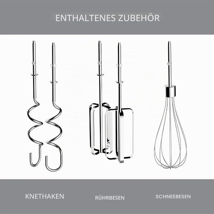 Dualit Handrührer - Schwarz, 400W, 4 Stufen, Einziehbares Kabel - Rührgerät Küche Ideal zum Backen m