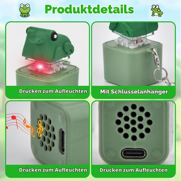 PGonline 3 Stück Spielzeug Frosch Ente Schlüsselanhänger, Tastatur Wiederaufladbarer Schlüsselanhäng