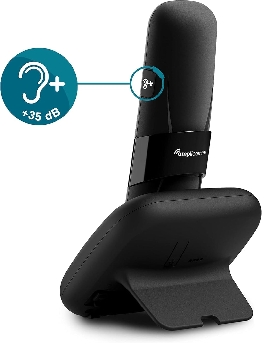 Amplicomms BigTel 1580 Combo DECT Grosstasten Telefon, Anrufbeantworter, zusätzliches Mobilteil, Aud