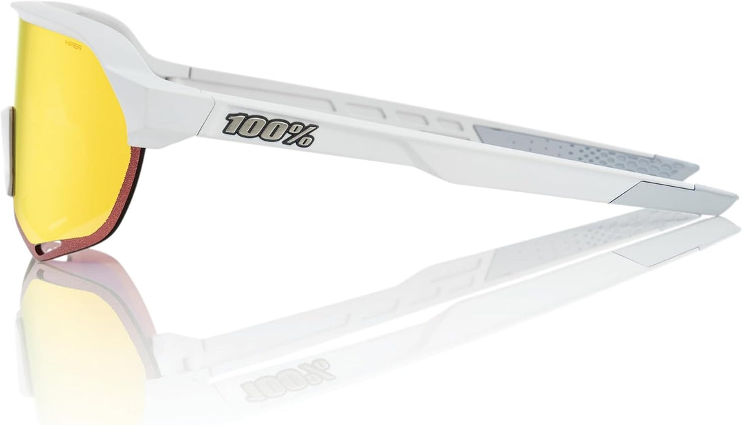 100% Unisex Speedtrap - Soft Tact Black - Hiper Red Multilayer Mirror Lens Helm_sunglas_gloves_100%