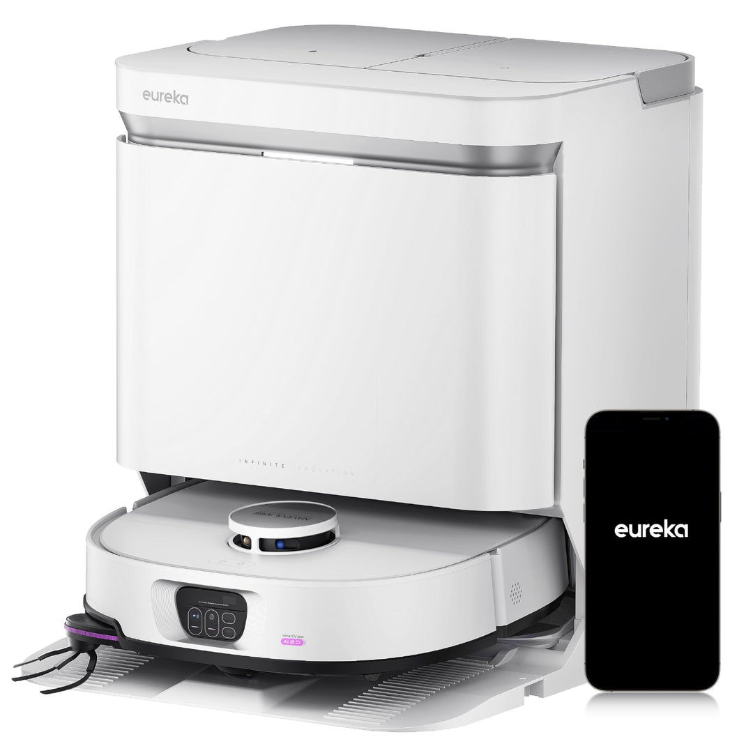 EUREKA J15 Max Ultra Roboterstaubsauger mit Wischfunktion | Extensible Seitenbürste & Wischarm | 220