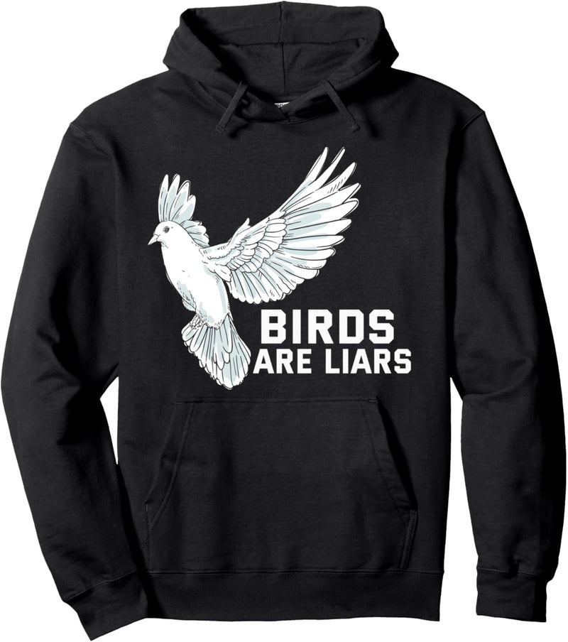 Funny Bird Watching Meme Gifts Pigeon Birds Arent Real Pullover Hoodie